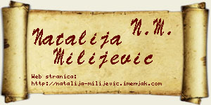 Natalija Milijević vizit kartica